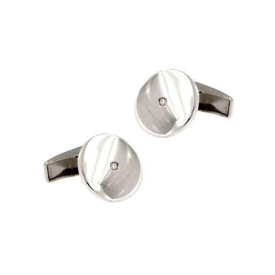 Manschettenknöpfe CikOrefice Gioielli Herr in Silber Diamante 0.02 Ct 5052 GEM - 5052 GEM